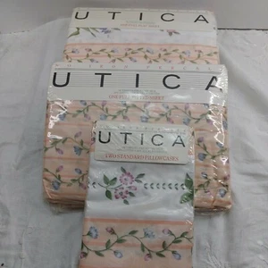JP Stevens Vintage Full Sheet Set and Pillow Cases Utica Garden Trellis Bundle - Picture 1 of 10