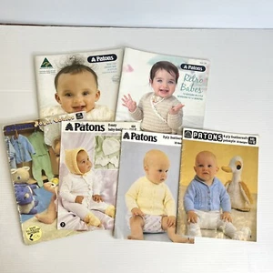 6 X Patons Baby Knitting & Crochet Pattern Books Old And New 89 Patterns Total - Picture 1 of 10