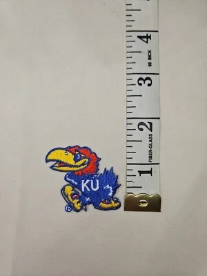 KU Iron On Embroidered Patch