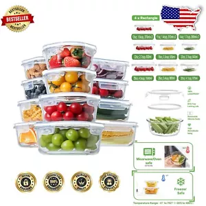 Complete 24-Piece Glass Food Storage Set - 12 Containers & 12 Lids, BPA-Free - Picture 1 of 9