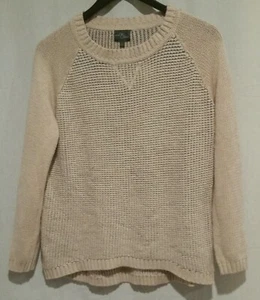 Stitch Fix Market & Spruce Liz beige blau strukturierter Waffelstrickpullover MEDIUM - Bild 1 von 7