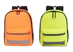 Hi Viz Vis Backpack High Visibility Rucksack Hiking Walking Sports Work Bag - Picture 1 of 10