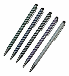 2X Davii Stylus Bolígrafo Entrada Para Tableta Móvil Metal Rayas - Picture 1 of 6