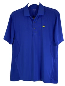 Masters Tech Blue Polo Golf Shirt Augusta National Mens L - Picture 1 of 9