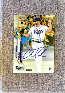 Colin Poche 2020 Topps Chrome Rookie Autographs Rookie Auto RC RA-CPO Rays