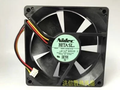 Nidec 9025 D09T-12TS3 01B DC12V 0.55A 9CM 3-Pin Power Supply Cooling Fan - Image 1 of 2