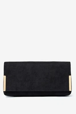Dorothy Perkins Black Metal Side Bar Clutch Bag Bnwt - New - Image 1 of 4