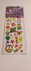 DISCO FEVER 70'S TEMPORARY TATTOOS - 36pcs, NEW - Picture 1 of 2