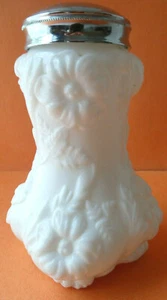 Vintage Westmoreland Milk Glass Blooming Flowers Sugar Shaker in Victorian Style - Picture 1 of 12