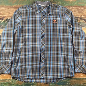 Travis Mathew Shirt Mens L UT Texas Longhorns Golf Club Golfing Long Sleeve Snap - Picture 1 of 13