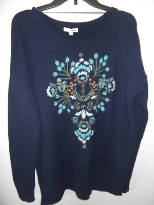 SONOMA - MUJER - SUÉTER - AZUL FLORAL - TALLA MEDIANA (AC-28-197x2) Foto 1 de 2