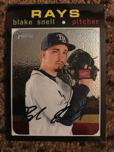 2020 Topps Heritage Blake Snell Chrome #417 #d /999 Tampa Bay Rays - Foto 1 di 2