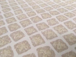 Tela de tapicería de algodón con estampado a mano con diamantes Peter Fasano - Mozia/Crema 4,40 MZ18 - Imagen 1 de 4