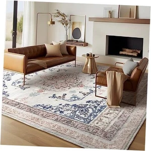 Ashler Vorleger 5x8 Meter Vintage Boho Teppiche für Wohnzimmer, maschinenwaschbar  - Bild 1 von 7