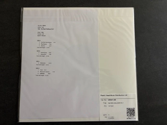 Tool - The Pepsi Challenge Vol. 2 -  Test Pressing - Vinyl - DLP - Image 1 of 1