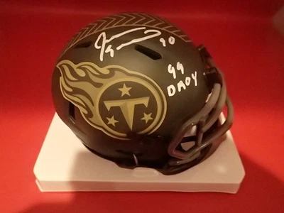 Jevon Kearse Signed Titans 25 STS Mini Helmet W/ 99 DPOY JSA WC214148 - Image 1 of 3
