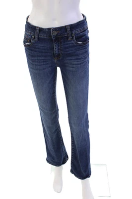 KUT from the Kloth Womens Zipper Fly High Rise Flare Leg Jeans Blue Denim 4P - Image 1 of 4