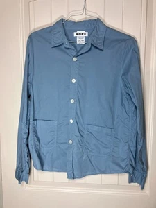 Hope Stockhom Rig Baumwollhemd Unisex W 40 / Herren 50 Blau Langarm Button Down - Bild 1 von 15