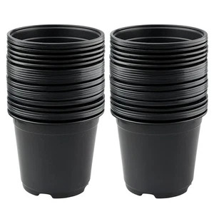 50 Pcs 6" Plastic Plants Nursery Seedlings Pots Flower Plant Container Seed S... - Picture 1 of 7