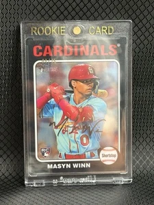 2024 Topps Heritage Black Refractor 03/75 Masyn Winn Rookie RC Chrome #284 High - Picture 1 of 2