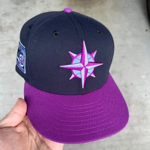 Size 7 3/8- Seattle Mariners Hat Club New Era Purple 40th Anniversary 59fifty - Picture 1 of 3