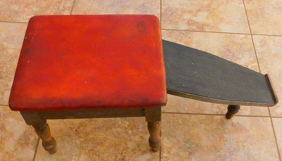 25-1271 Estante Banco Madera Madera Madera Brillo Mediados Siglo Muebles Vinilo Foto 1 de 4