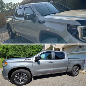For Chevrolet Silverado Crew Cab 2019-2024 In-Channel Window Visors Rain Guards - Imagen 1 de 14
