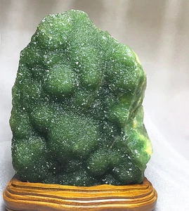 9.04LB Rare Natural green fluorite secondary crystallization mineral + stand - Picture 1 of 5