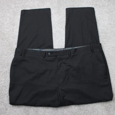 Pantalones de vestir LAUREN Ralph Lauren para hombre 48x32 negro frente plano poliéster/rayón Foto 1 de 4