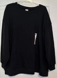 Terra & Sky Sweatshirt Damen 2X (20W-22W) Schwarz Langarm Neu mit Etikett - Bild 1 von 9