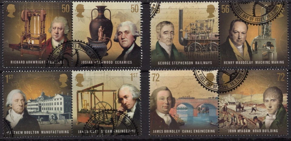 GB 2009 Pioneers of the Industrial Revolution Fine Used - Image 1 of 1