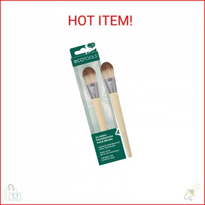Cepillo facial EcoTools Classic Foundation, para base líquida y en crema, Flat Fou Foto 1 de 2