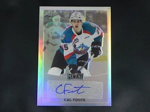 2016-17 Leaf Metal Autographed BA-CF1 Cal Foote Kelowna Rockets WHL CHL - Picture 1 of 2
