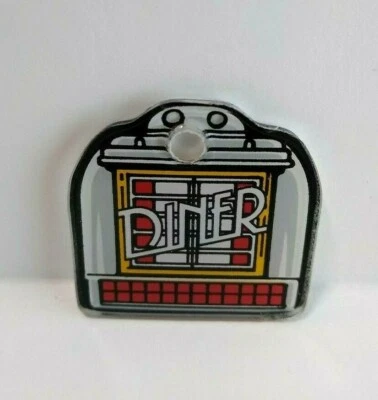 Diner Vintage Pinball Machine Plastic Promo Keychain Jukebox Original 1990 - Image 1 of 3
