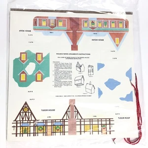 Vintage Christmas Houses Paper Ornament Craft Kit Tudor Brick Current CO 1986 - Picture 1 of 4