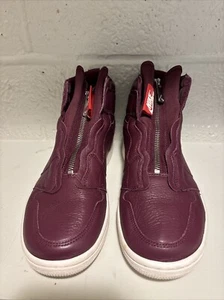 Nike Air Jordan 1 High Zip Premium Bordeaux Wine 2018 AT0575-600 Women Sz 8 US - Picture 1 of 20
