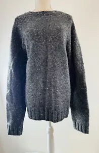 Maglione GAP vintage lana uomo grigio marmorizzato X-Large girocollo nuovo con etichetta - Foto 1 di 15