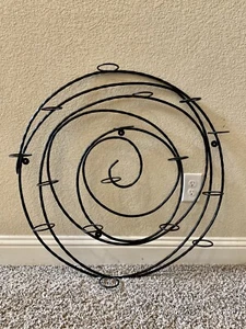 Pottery Barn Hanging Spiral Iron Votive Candle Holder Wall Art RETIRED (2 Avail) - Picture 1 of 3