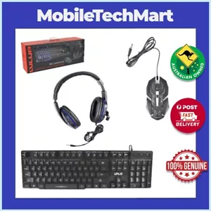 Vivitar LVLUP LU745◉Pro Gaming Kit◉Keyboard+Mouse+Headphone◉Backlit Keys◉ - Picture 1 of 2