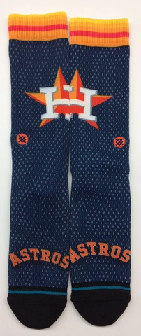 2023 Houston Astros BP Jersey HOU Stance MLB Baseball Socks Large Men's 9-13 Cover