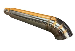 Single Tip Stainless Blastpipe Blast Pipe 3 inch to "4 Turn Down Pie Cut VIP - Picture 1 of 5