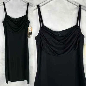 NWT Vintage Jessica McClintock Gunne Sax Glittery Knit Drapey Midi Dress 90s y2k - Picture 1 of 8