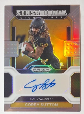 2022 PANINI PRIZM DRAFT PICKS SENSATIONAL SIGNATURES SILVER COREY SUTTON - Image 1 of 2
