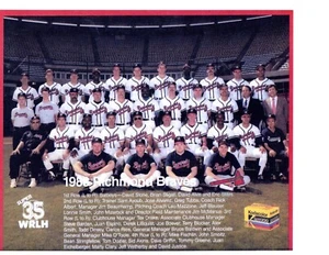 1988 RICHMOND BRAVES 8X10 TEAM PHOTO SMOLTZ BLAUSER JUSTICE ATLANTA BASEBALL - Picture 1 of 1