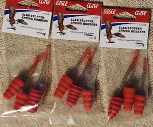 3 confezioni di bobber a molla Eagle Artiglio Lastra Stop - 3 per confezione - spedizione gratuita nuovo con scatola - Foto 1 di 2