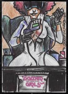 SKETCH card 2023 5finity Gamer Ragazze - Serafim Marques Junior/30 disegnata a mano arte - Foto 1 di 2