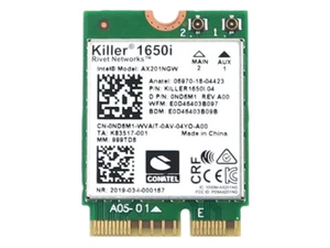 INTEL WIFI 6 AX201NGW M.2 2230 WIFI 6 802.11AX BLUETOOTH 5.2 CARD KILLER1650I.04 - Picture 1 of 2