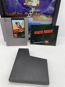 Mach Rider 5 Screw w/ Manual (Nintendo, 1985) Authentic Tested NES!!!