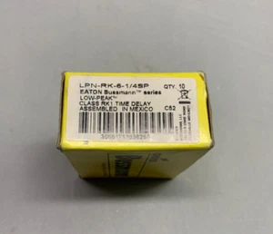 Fusible eléctrico Cooper Bussmann LPN-RK-6 1/4SP, clase RK1, 6,25A, 250 V, caja - 10 - Imagen 1 de 4