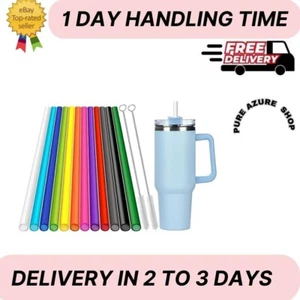 12 Pack Color Replacement Straws for Stanley 40 oz Tumbler, 12 inch Reusable Str - Picture 1 of 1